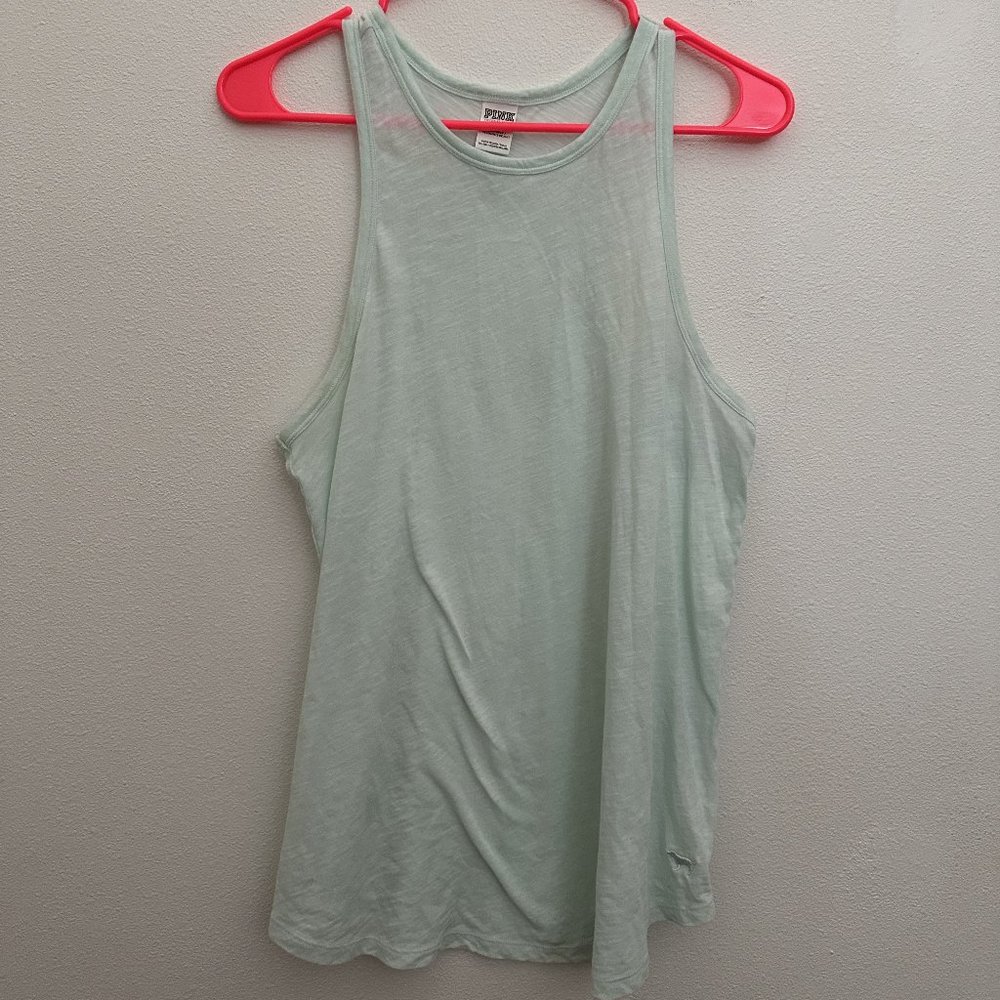 PINK Victoria's Secret Mint Colored Tank Top Size Large